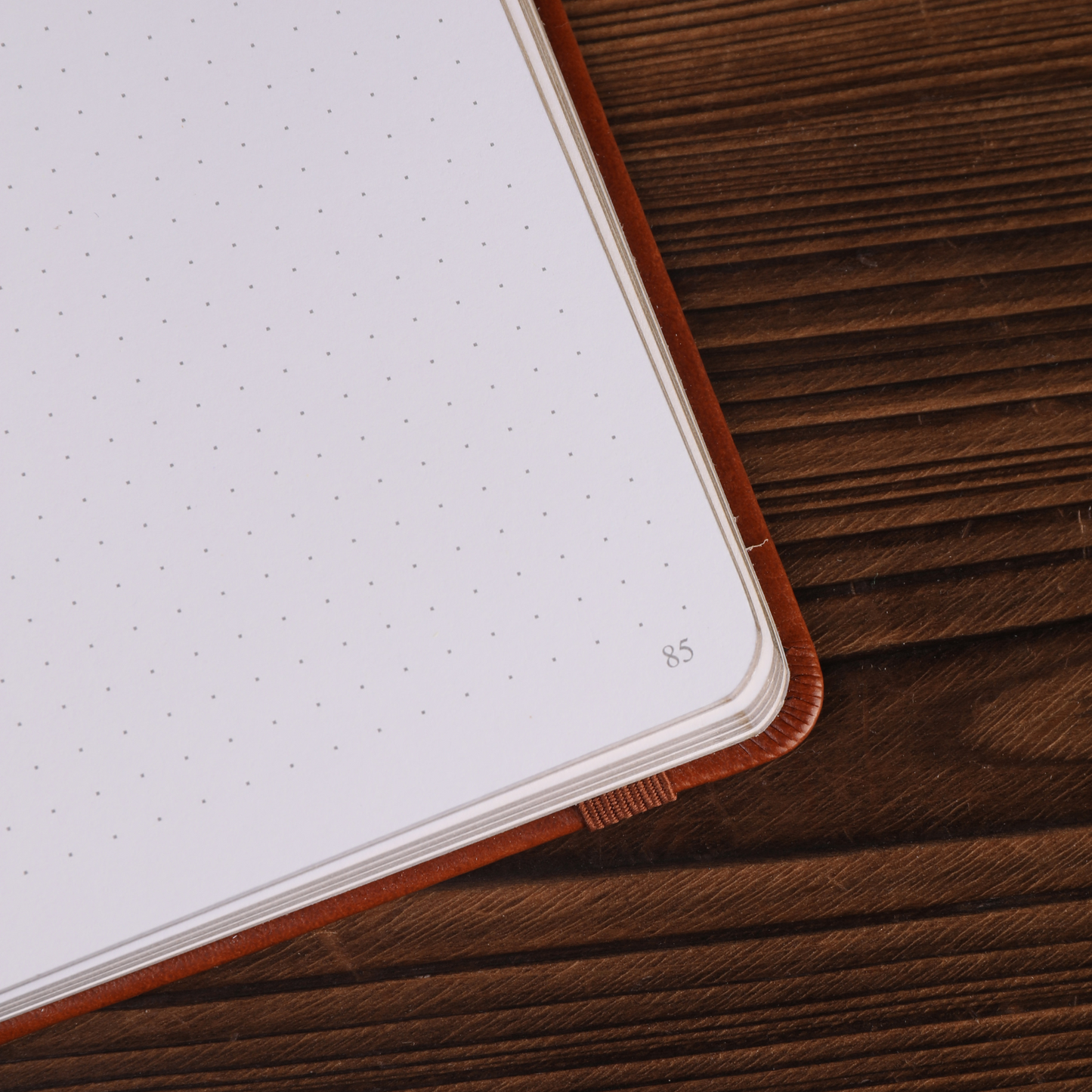 8x8 Square Crane Dot Grid Notebook - Brown