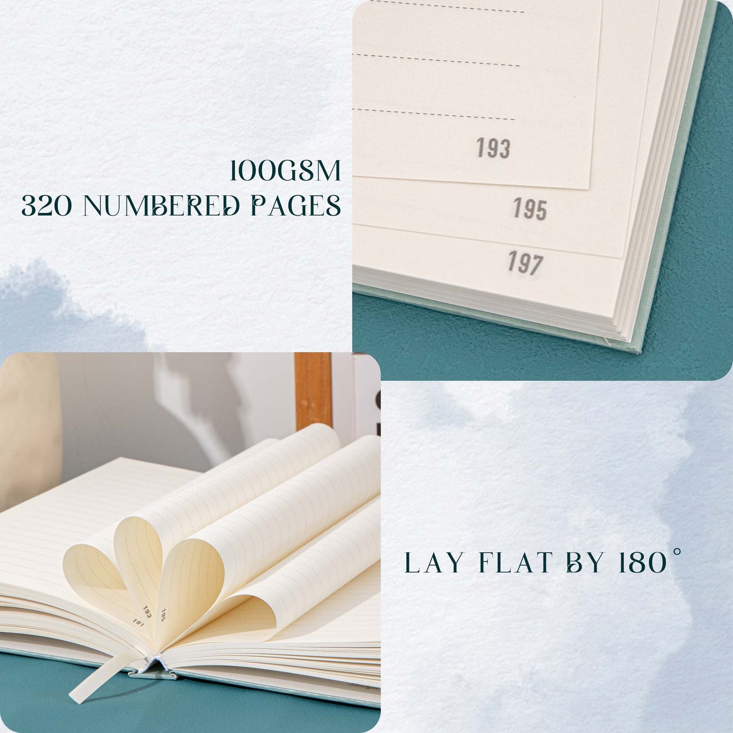 A5 Aesthetics Hardbound Notebook - Lined - Wind Flowers Ⅰ
