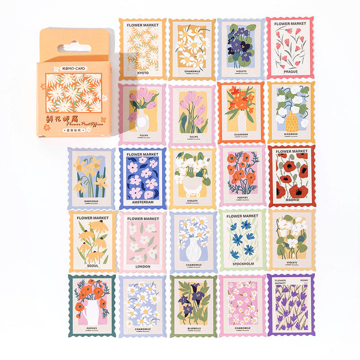 Flower Postoffice Stickers - 46 Pcs