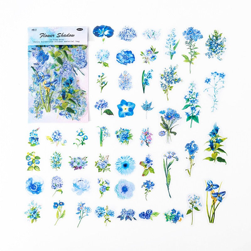 Flower Shadow Stickers - 100 Pcs