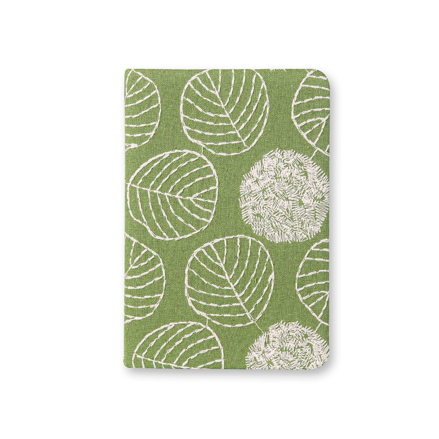Flower & Tree Lined & Blank Notebook - A6 - Green