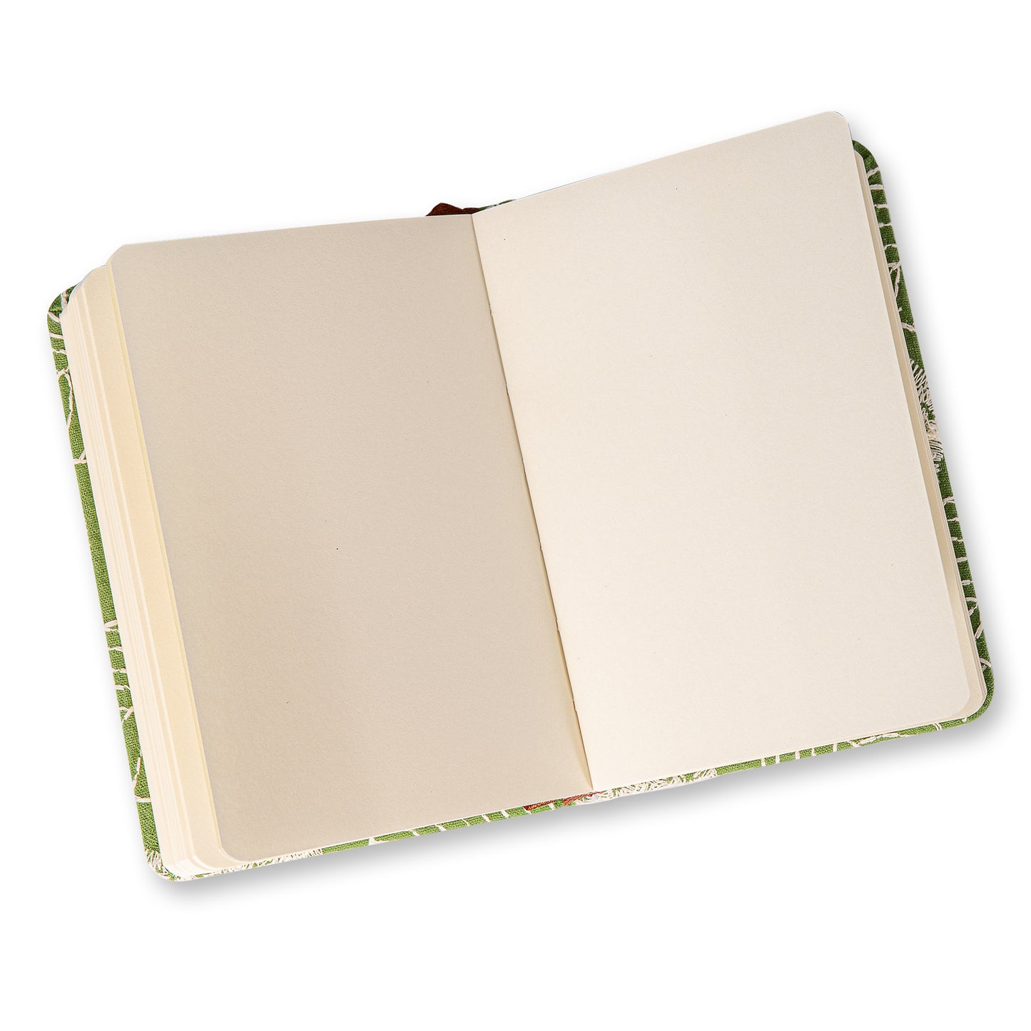 Flower & Tree Lined & Blank Notebook - A6 - Green