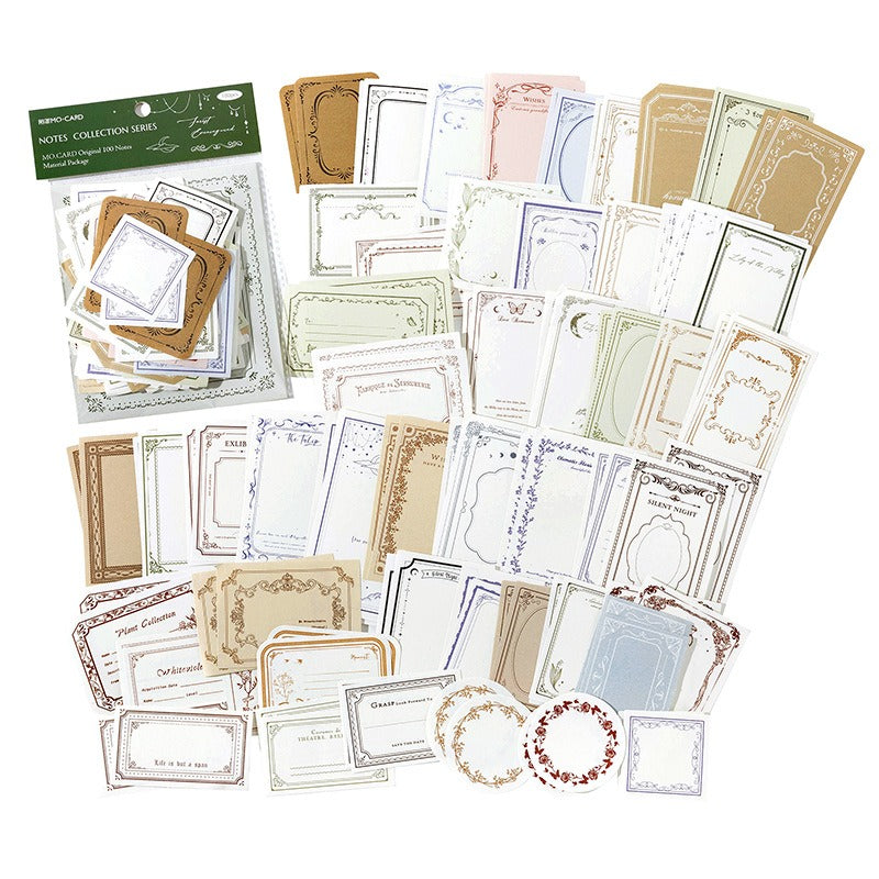Forest Breeze Tags Scrapbook Paper - 100 Pcs