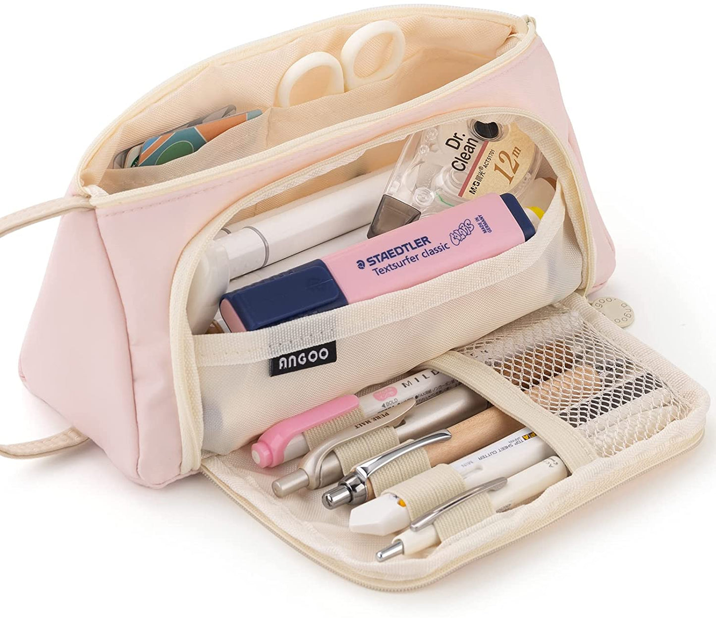 Handheld Pencil Case Large Volume - Pink