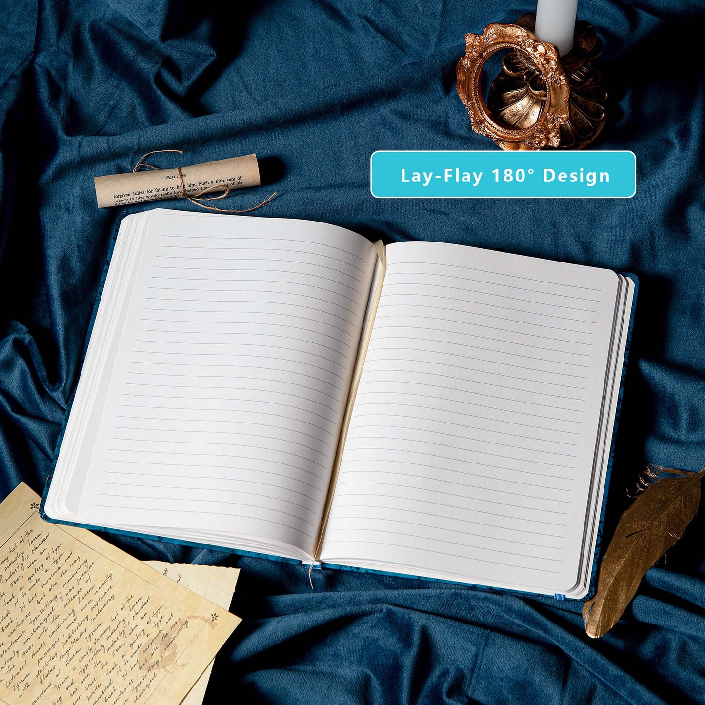 B5 Hardcover 3D Butterfly Notebook - Ruled - Blue