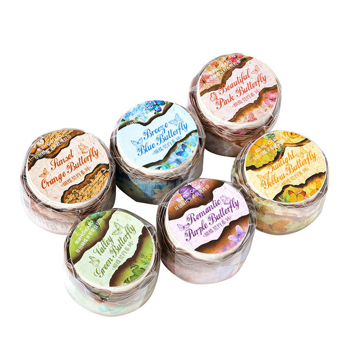 Irregular Edge Butterfly Washi Tape - Set of 6
