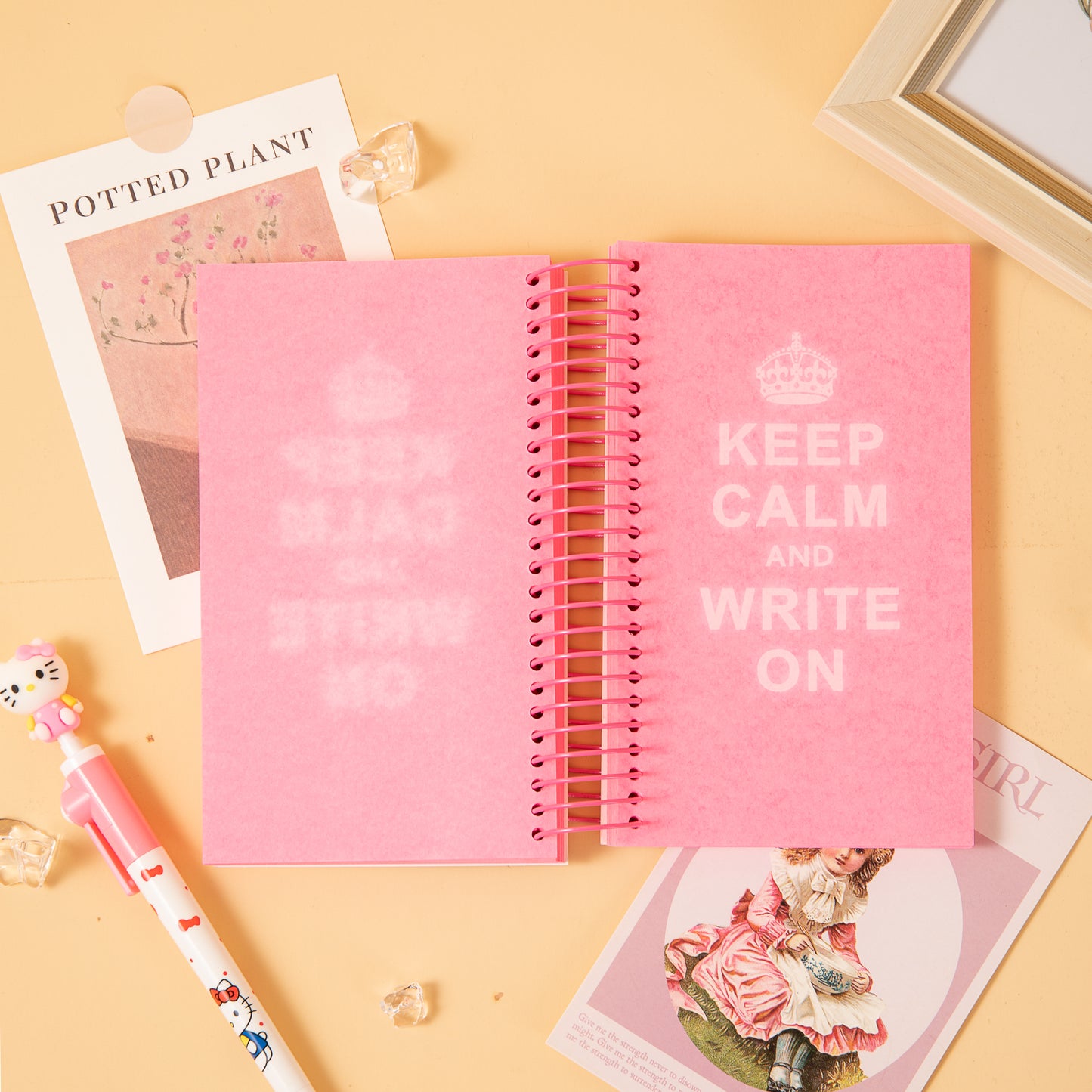 Pearly-Lustre Candy Color Spiral Notebook - Red