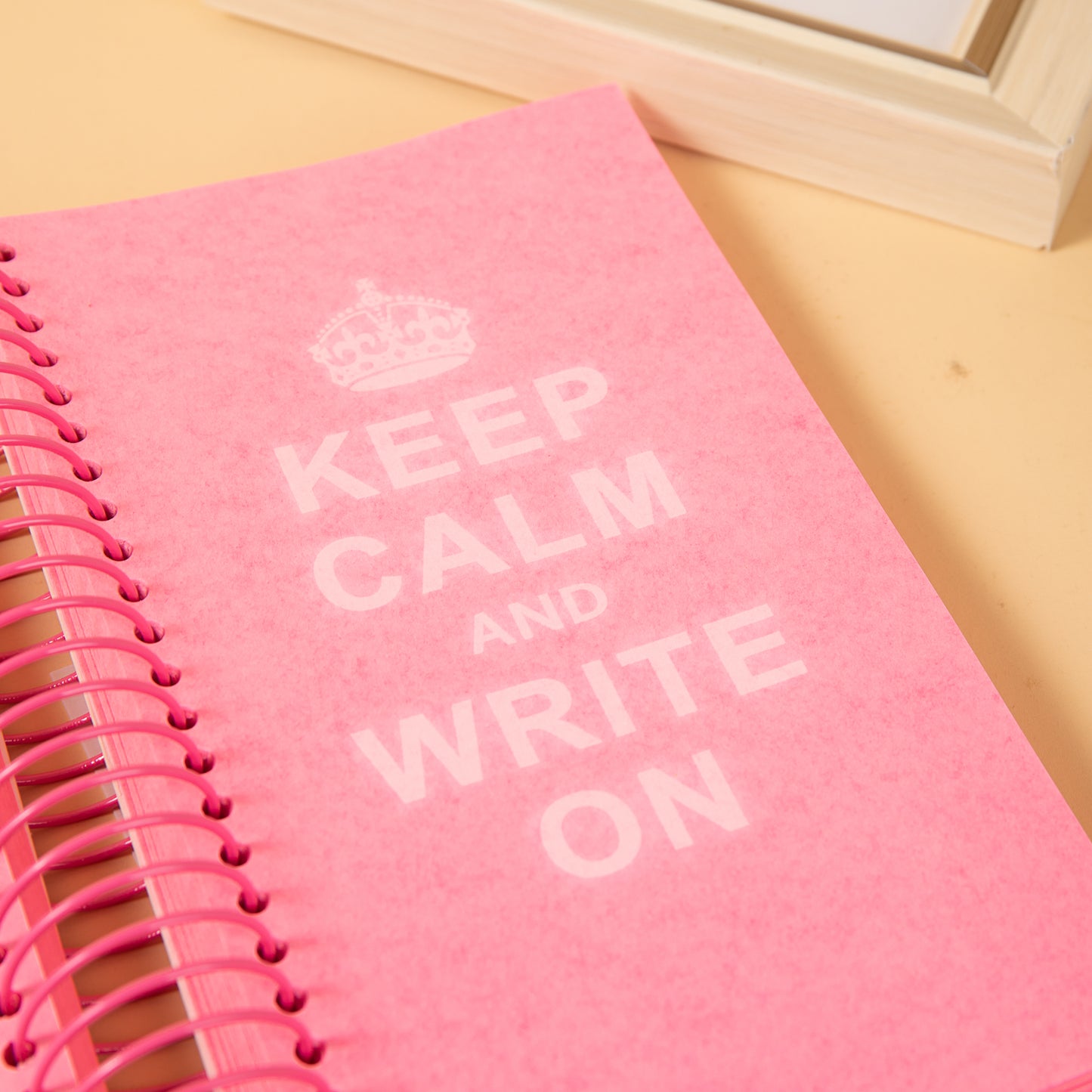 Pearly-Lustre Candy Color Spiral Notebook - Red