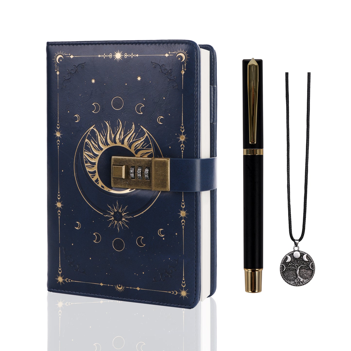 Sun Lock Journal - B6 - Ruled - Blue
