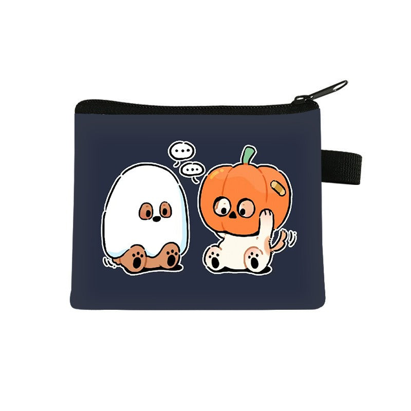 Halloween Pumpkin Dog Coin Purse