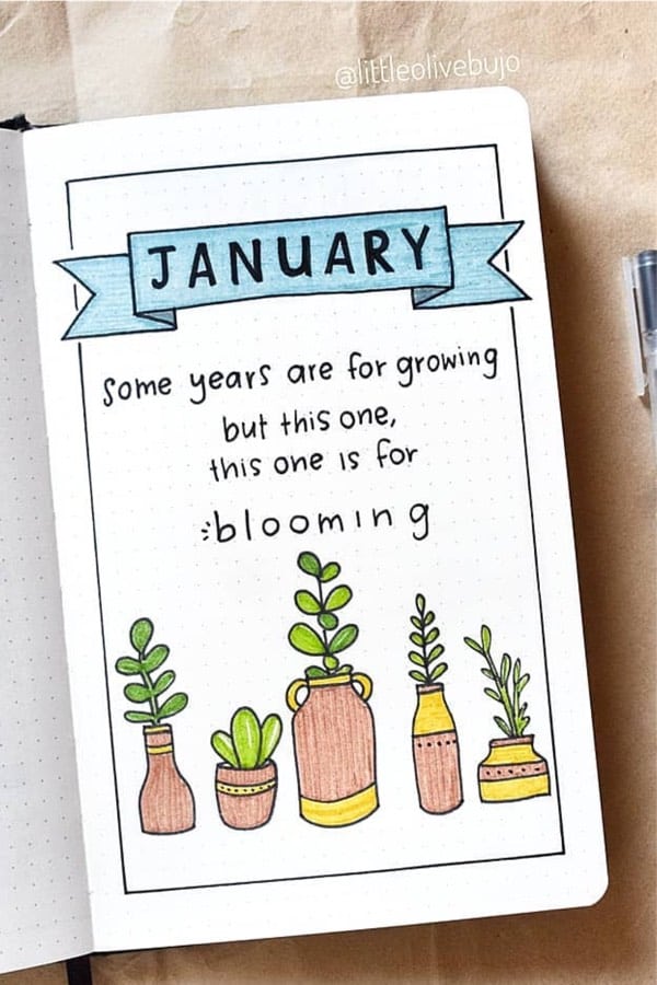 10 Cute January Monthly Cover Spread Ideas For 2024 Bullet Journal