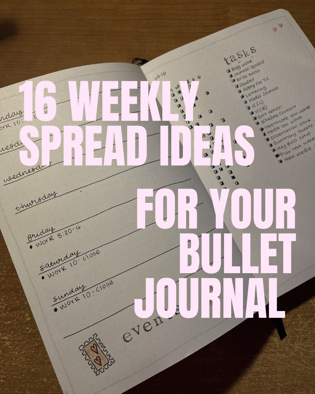 16 Weekly Spread Ideas for Your Bullet Journal