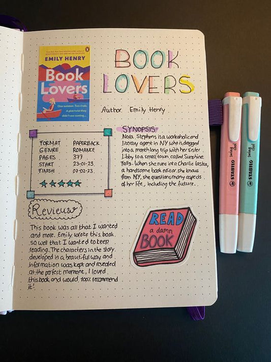 How To Create Simple Book Review Journal Spreads