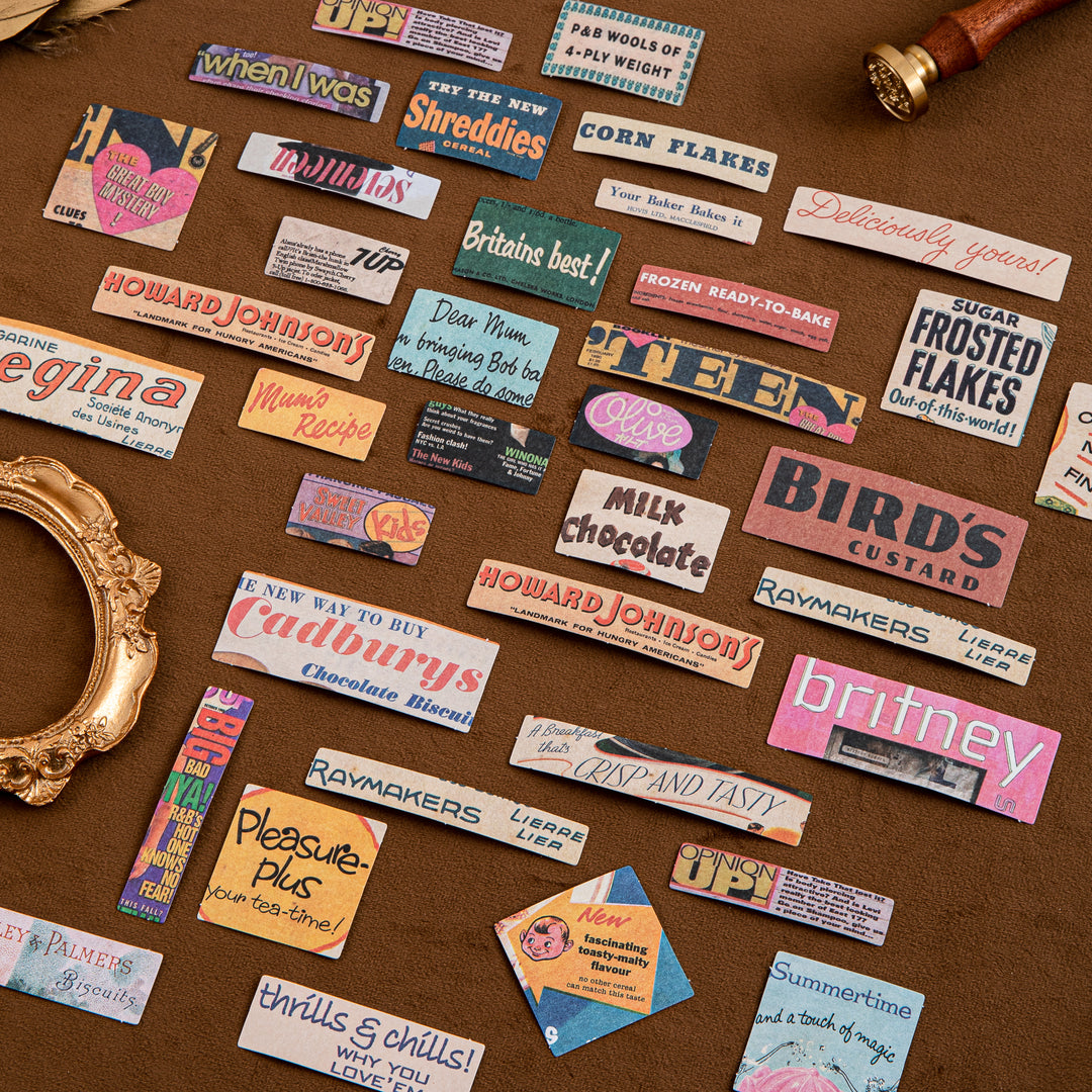 Vintage Stickers - Romance - 100 Pcs