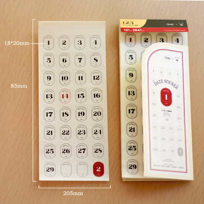 Calendar Date Stickers