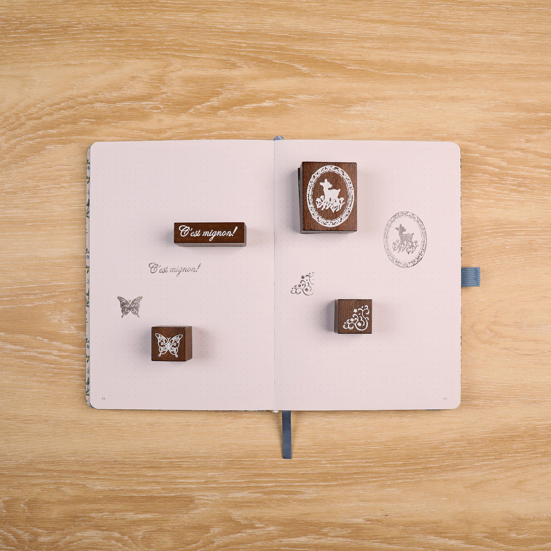 C'est Mignon Wooden Stamp - Set of 4
