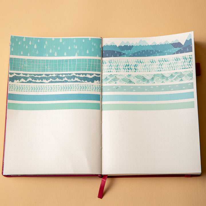 Blue Track Washi Tape - Set of 12