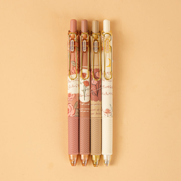 Rose Love Gel Pen - 0.5 mm - Set of 4