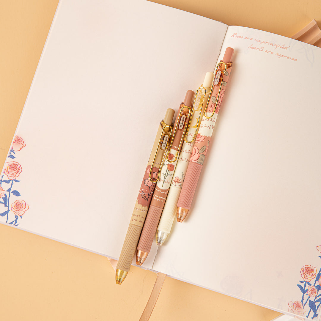 Rose Love Gel Pen - 0.5 mm - Set of 4