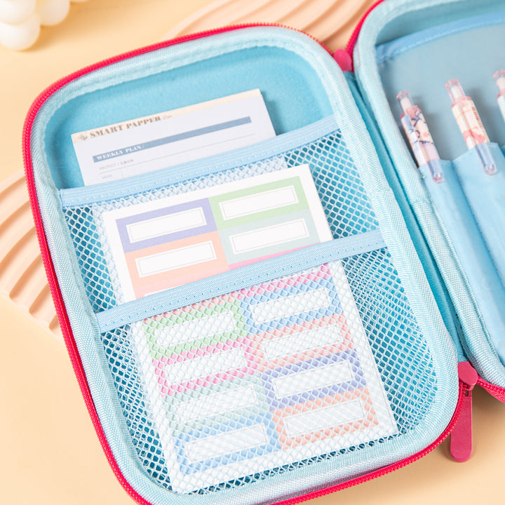 Book Style 3D Unicorn Pencil Case - Blue