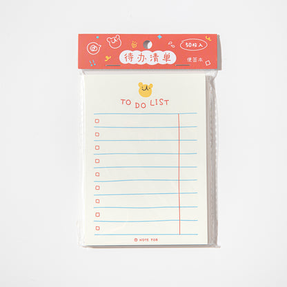 Kawaii To Do List Pad - Bear