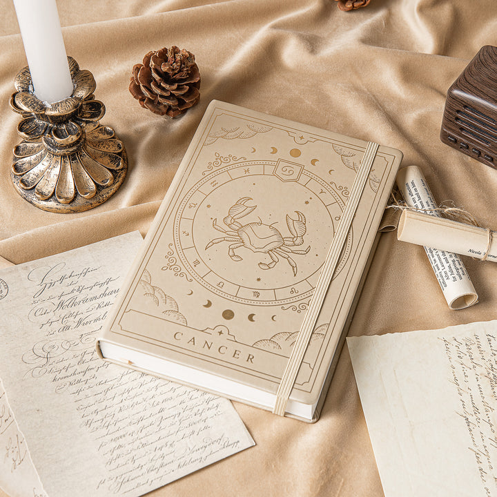 Leather Zodiac Constellation Bullet Journal - A5 - Dotted - Cancer