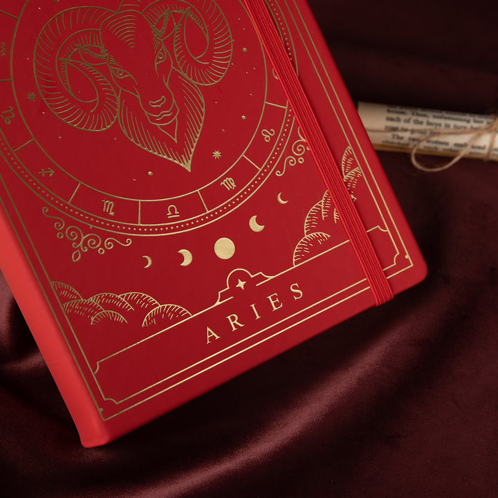 Leather Zodiac Constellation Bullet Journal - A5 - Dotted - Aries