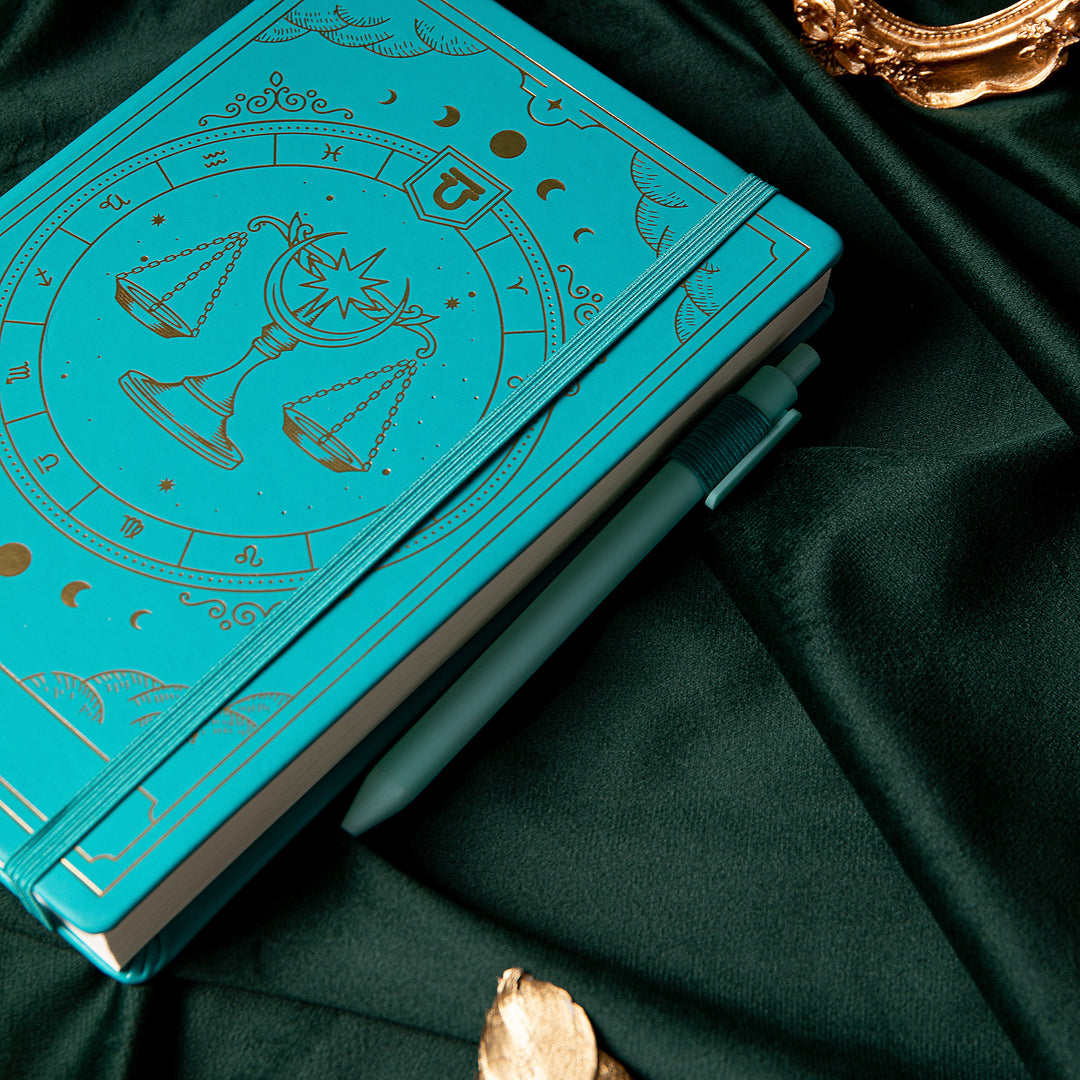 Leather Zodiac Constellation Bullet Journal - A5 - Dotted - Libra