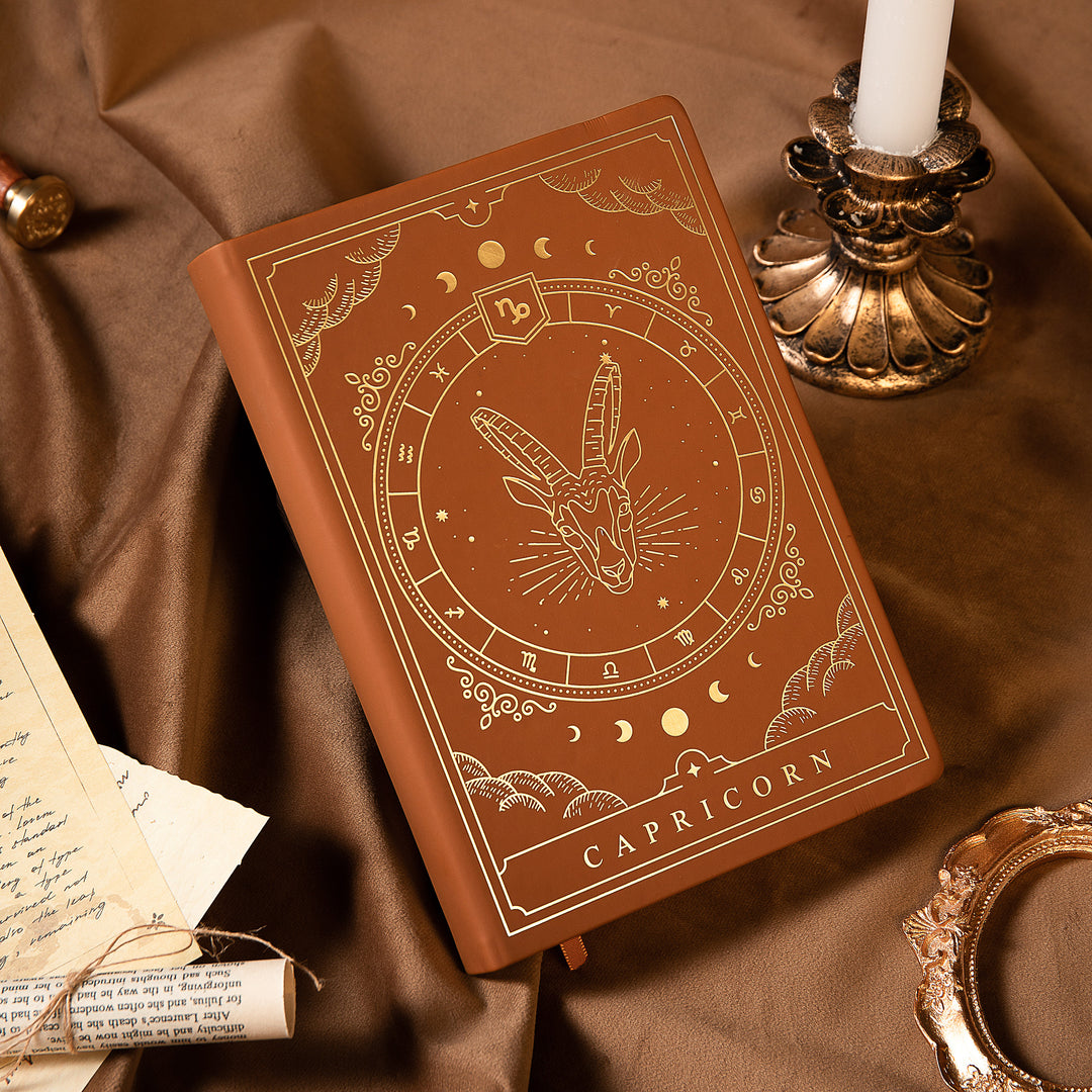 Leather Zodiac Constellation Bullet Journal - A5 - Dotted - Capricorn