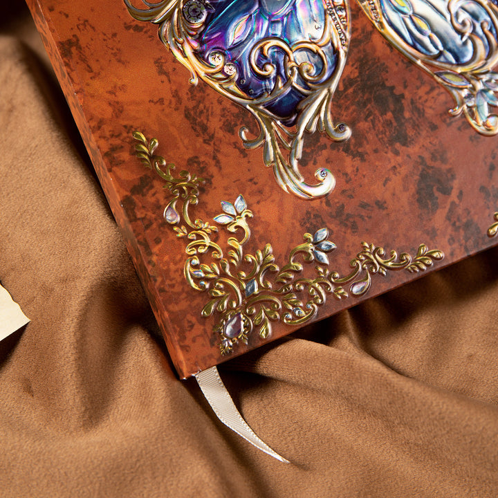 B5 Hardcover 3D Butterfly Notebook - Ruled - Brown
