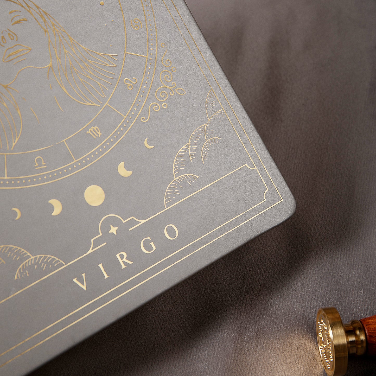 Leather Zodiac Constellation Bullet Journal - A5 - Dotted - Virgo