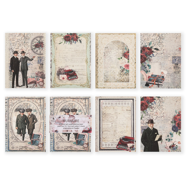 Murmure Scrapbook Paper - 24 Sheets