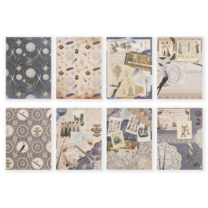 Vintage Lace Scrapbook Paper - 24 Sheets