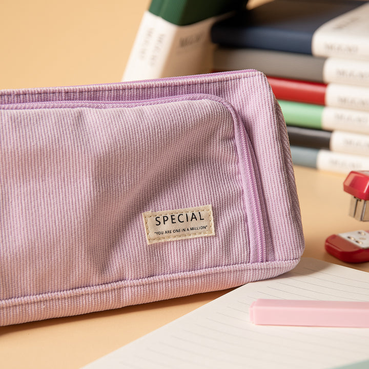 Handheld Pencil Case Large Volume - Purple