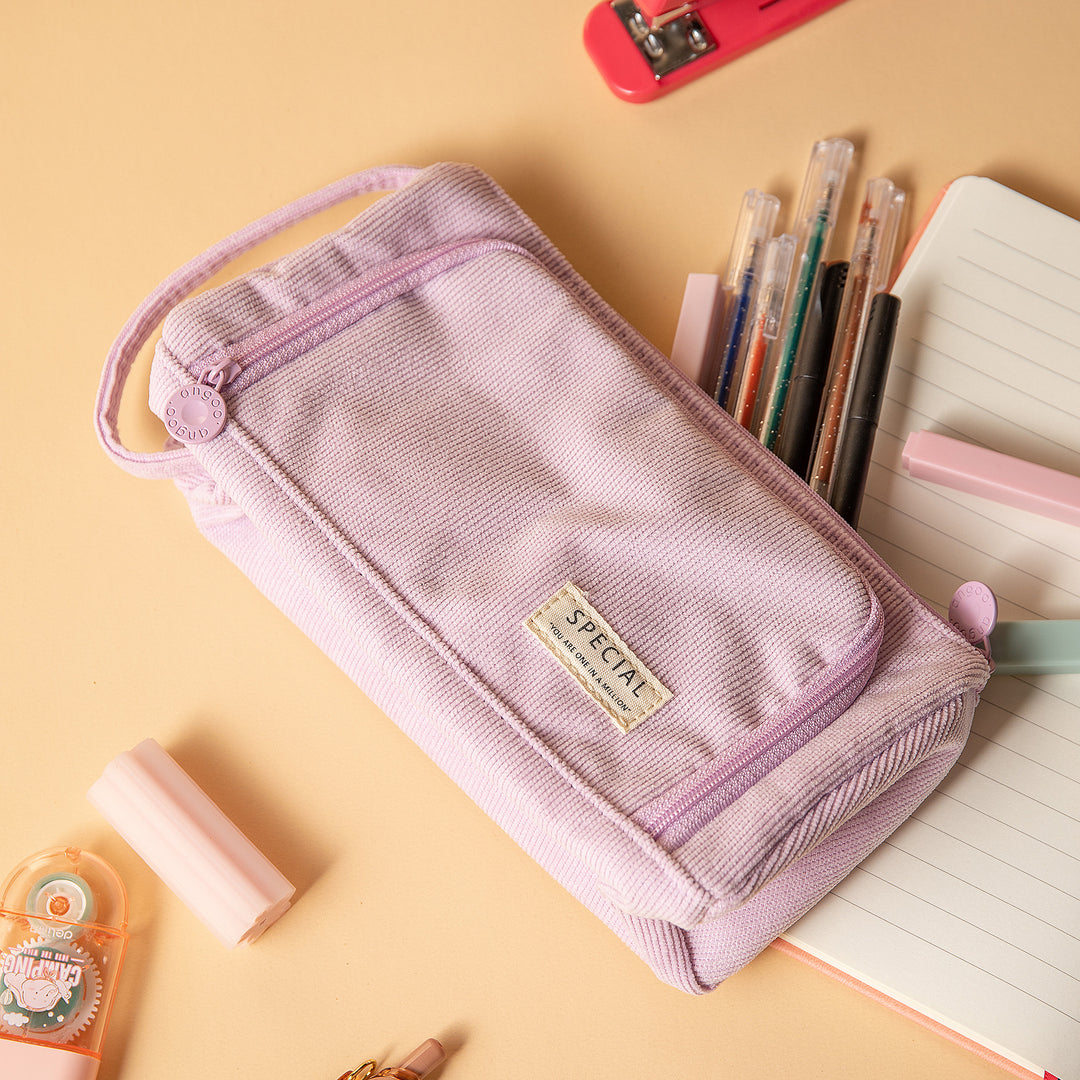 Handheld Pencil Case Large Volume - Purple