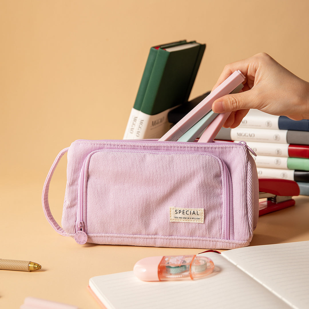 Handheld Pencil Case Large Volume - Purple