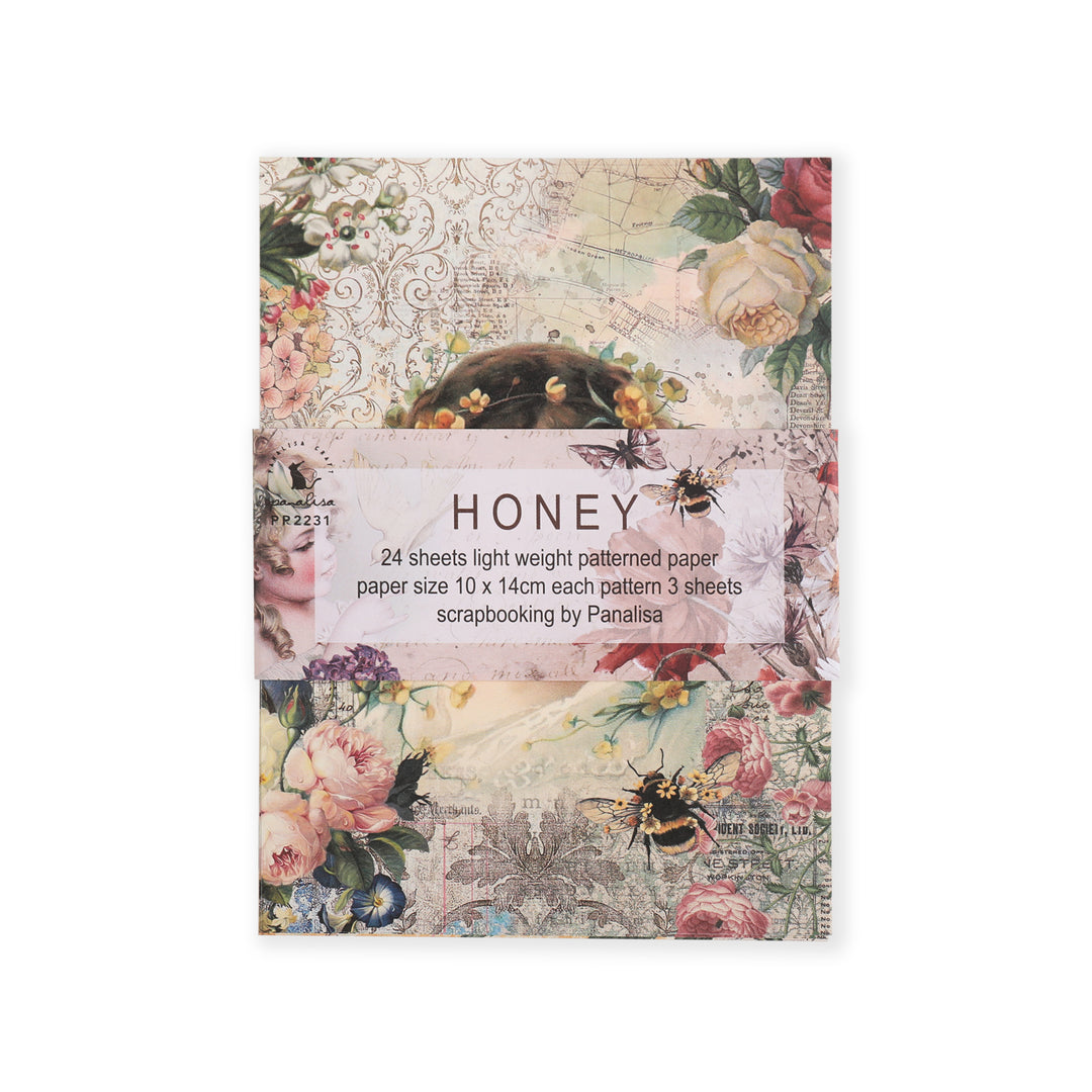 Honey Scrapbook Paper - 24 Sheets