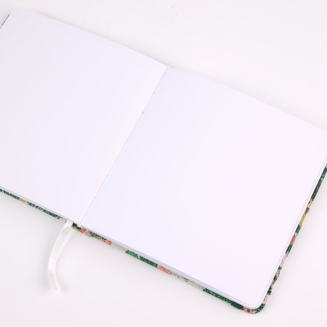5.7x5.7 Square Sketchbook Blank Notebook - Green