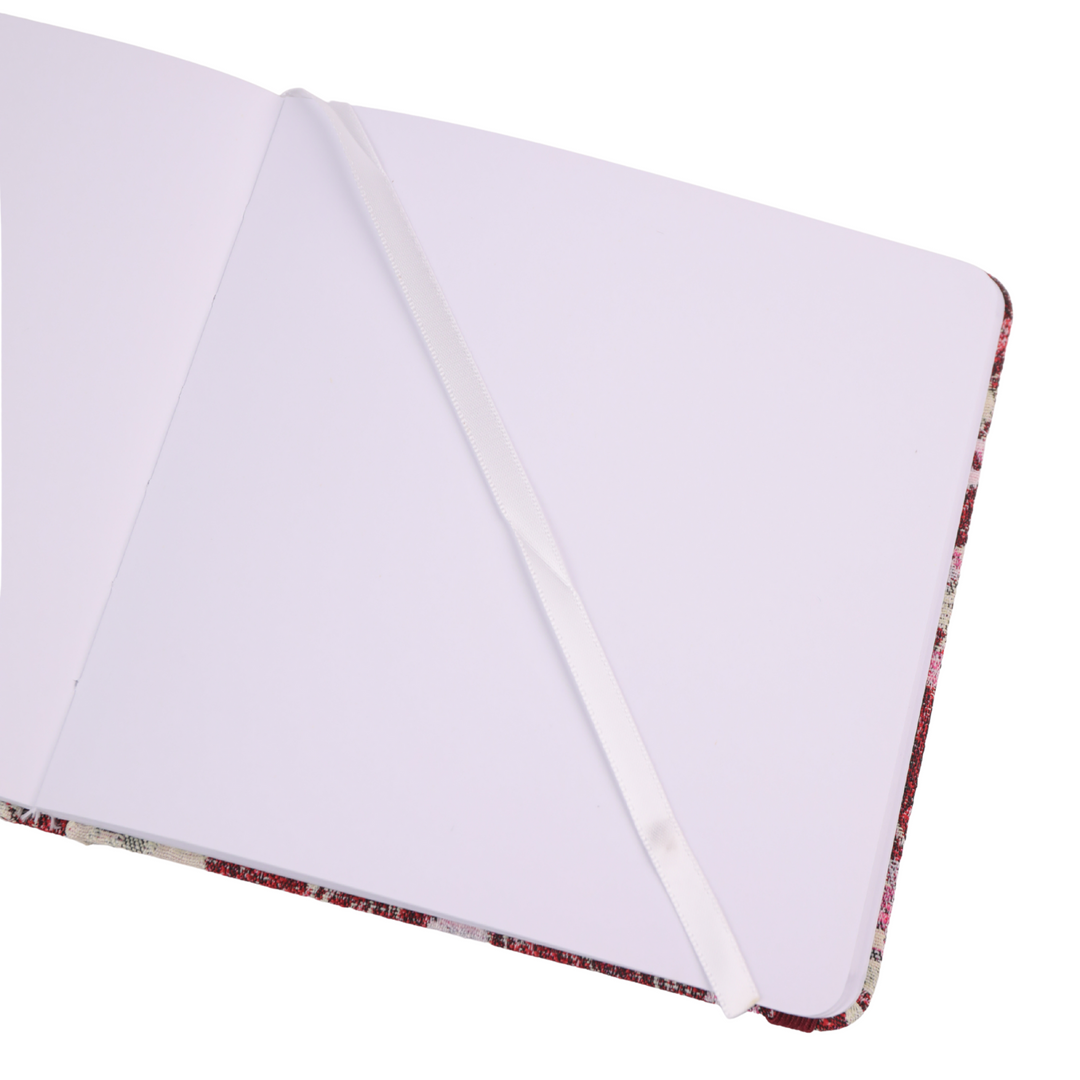 5.7x5.7 Square Sketchbook Blank Notebook - Red