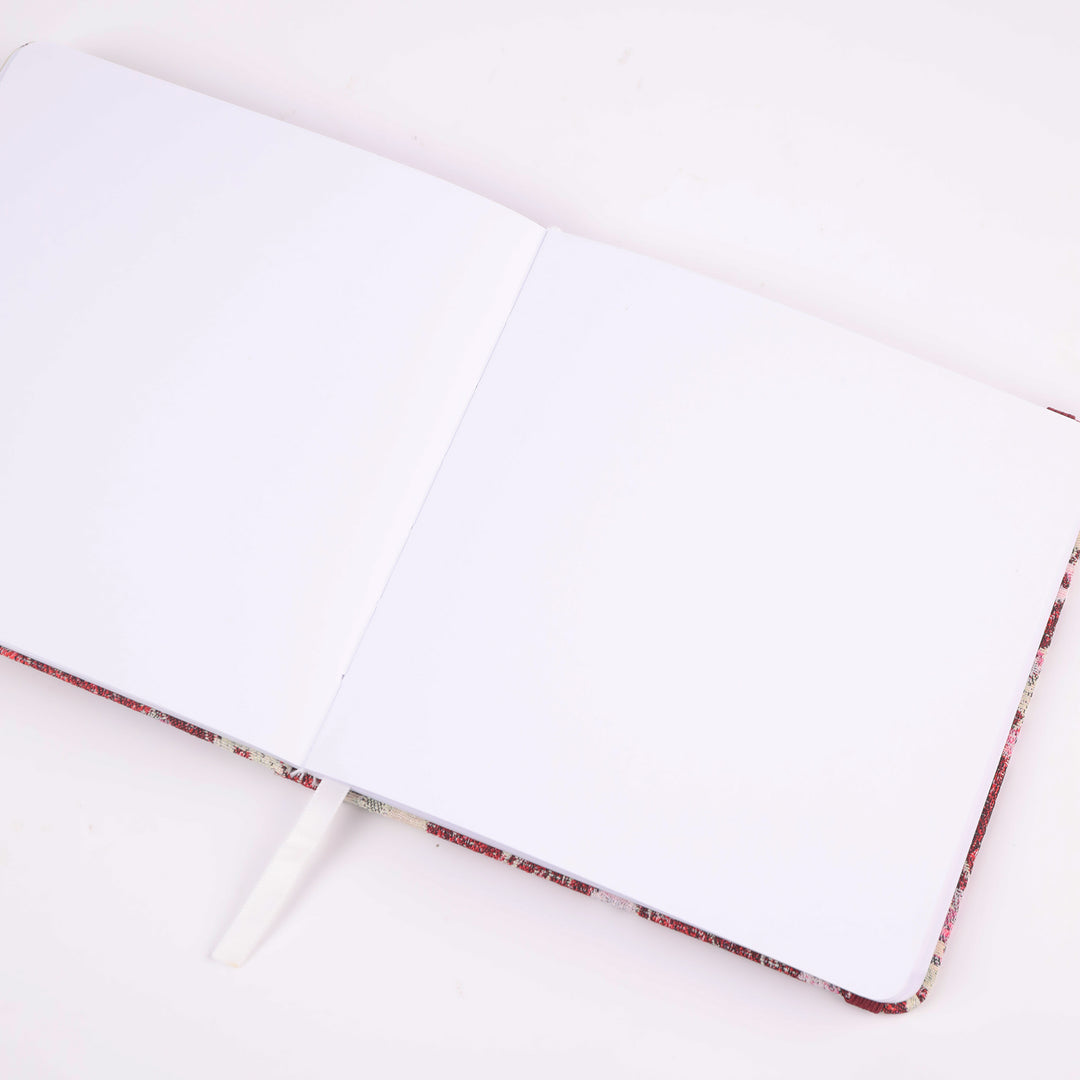 5.7x5.7 Square Sketchbook Blank Notebook - Red