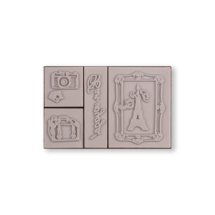 Bon Voyage Wooden Stamp - Set of 4