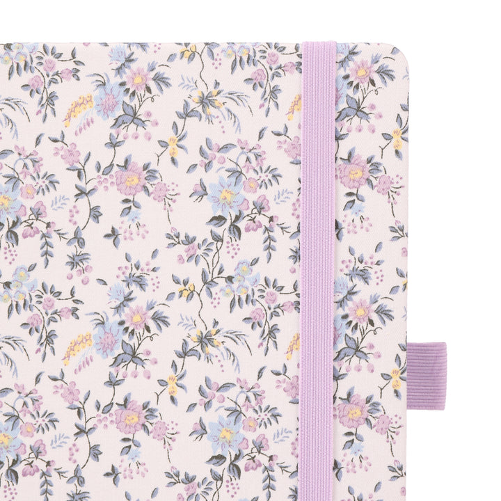 8x8 Square Floral Dot Grid Notebook - Lavender