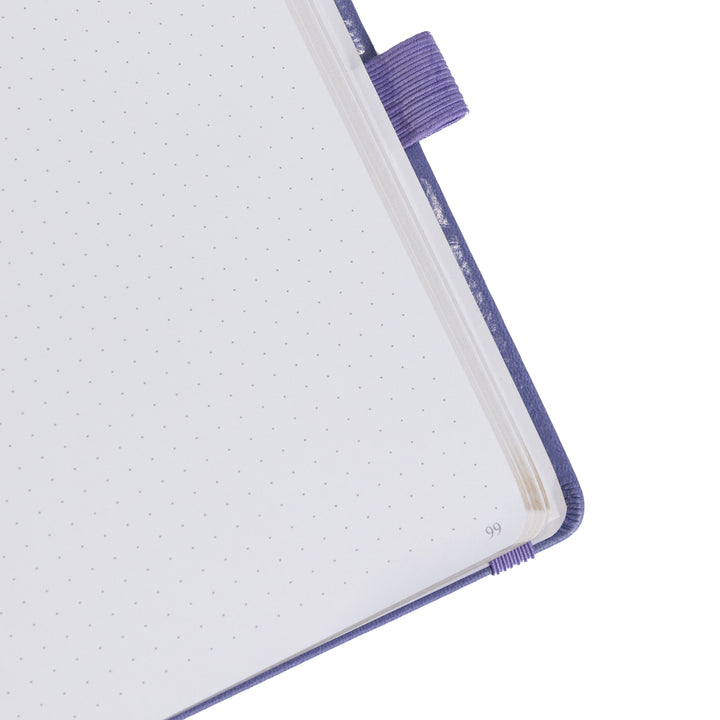 8x8 Square Sakura & Cat Dot Grid Notebook - Deep Purple