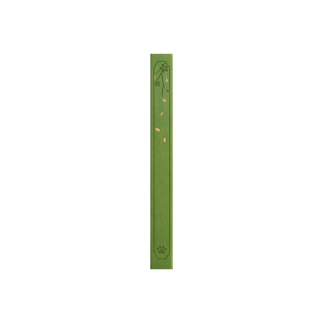 8x8 Square Sakura & Cat Dot Grid Notebook - Green