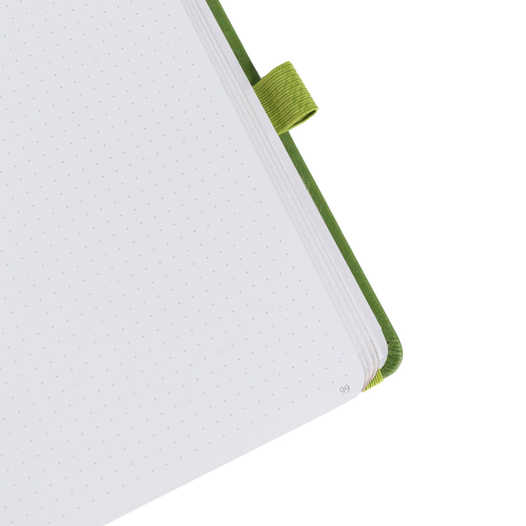 8x8 Square Sakura & Cat Dot Grid Notebook - Green
