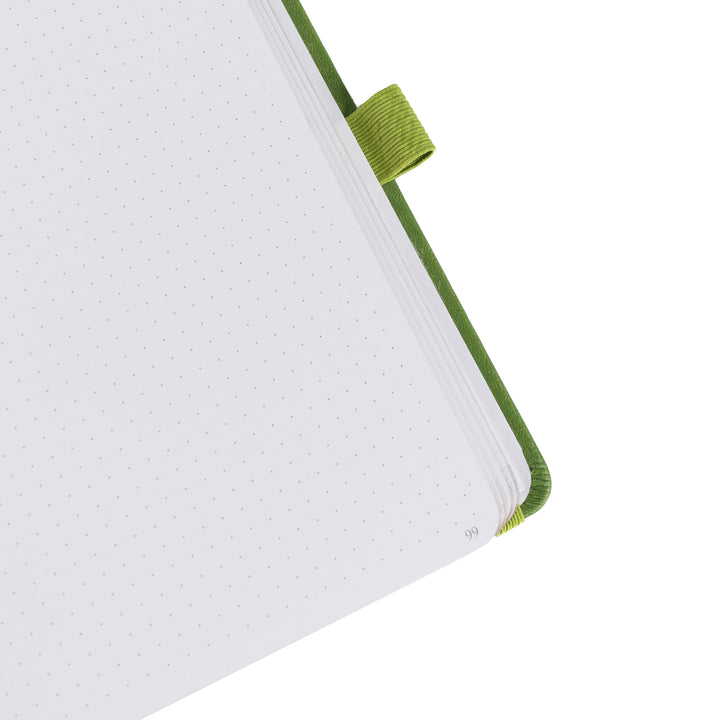 8x8 Square Sakura & Cat Dot Grid Notebook - Green
