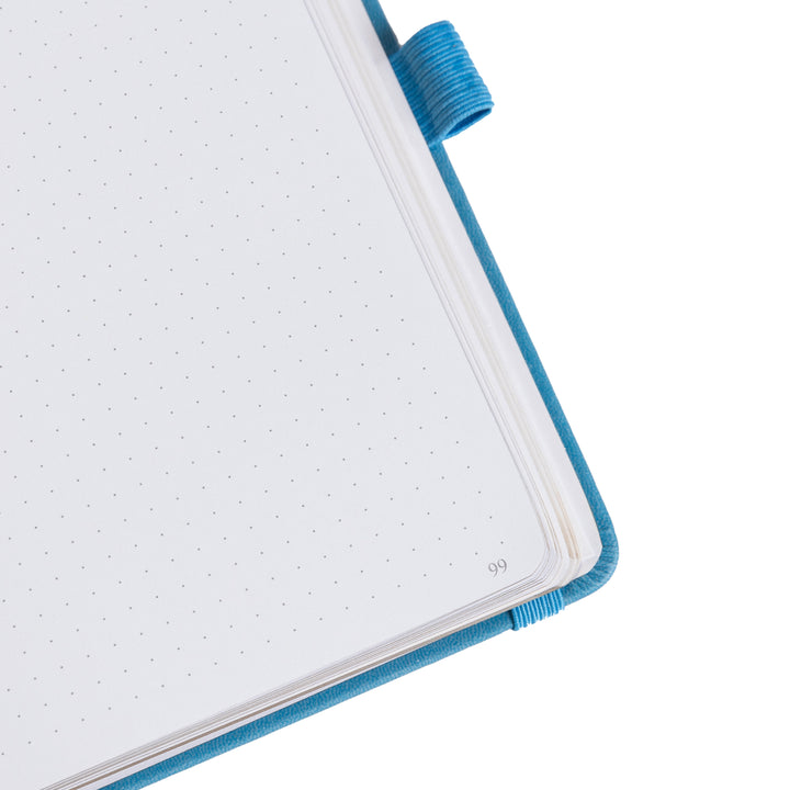 8x8 Square Sakura & Cat Dot Grid Notebook - Lake Blue
