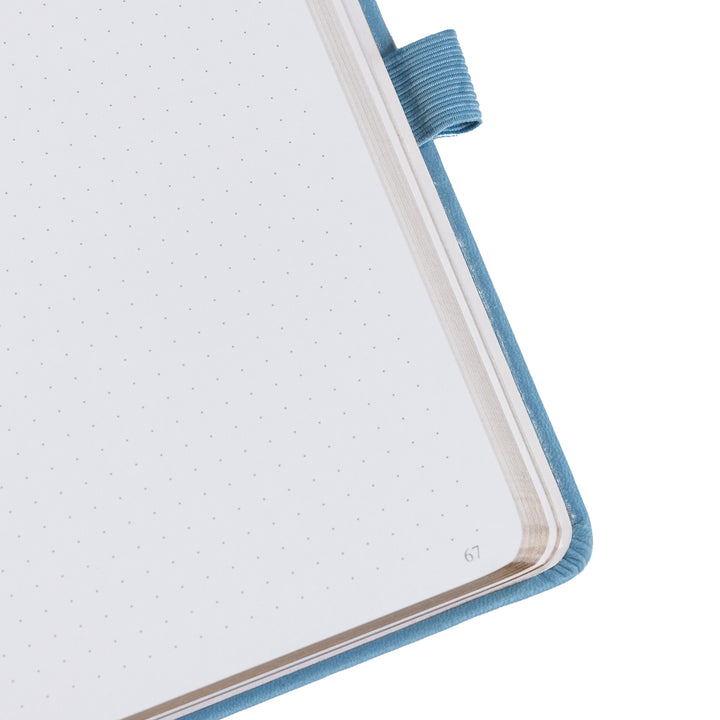 8x8 Square Sakura & Cat Dot Grid Notebook - Sky Blue