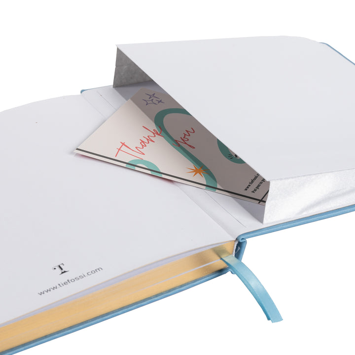 8x8 Square Sakura & Cat Dot Grid Notebook - Sky Blue