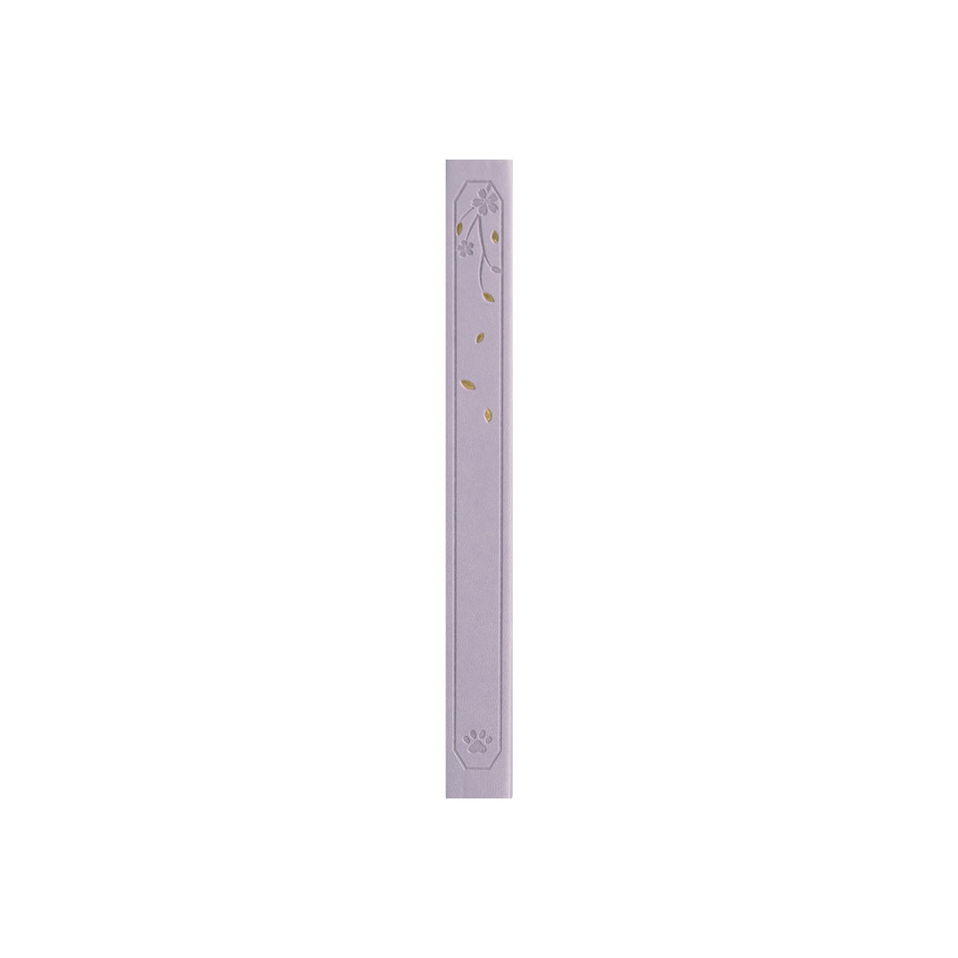 8x8 Square Sakura & Cat Dot Grid Notebook - Taro Purple